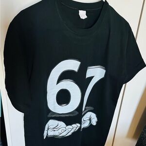 Boys XL 67 Black Graphic T-Shirt